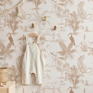Behang Jungle Beige