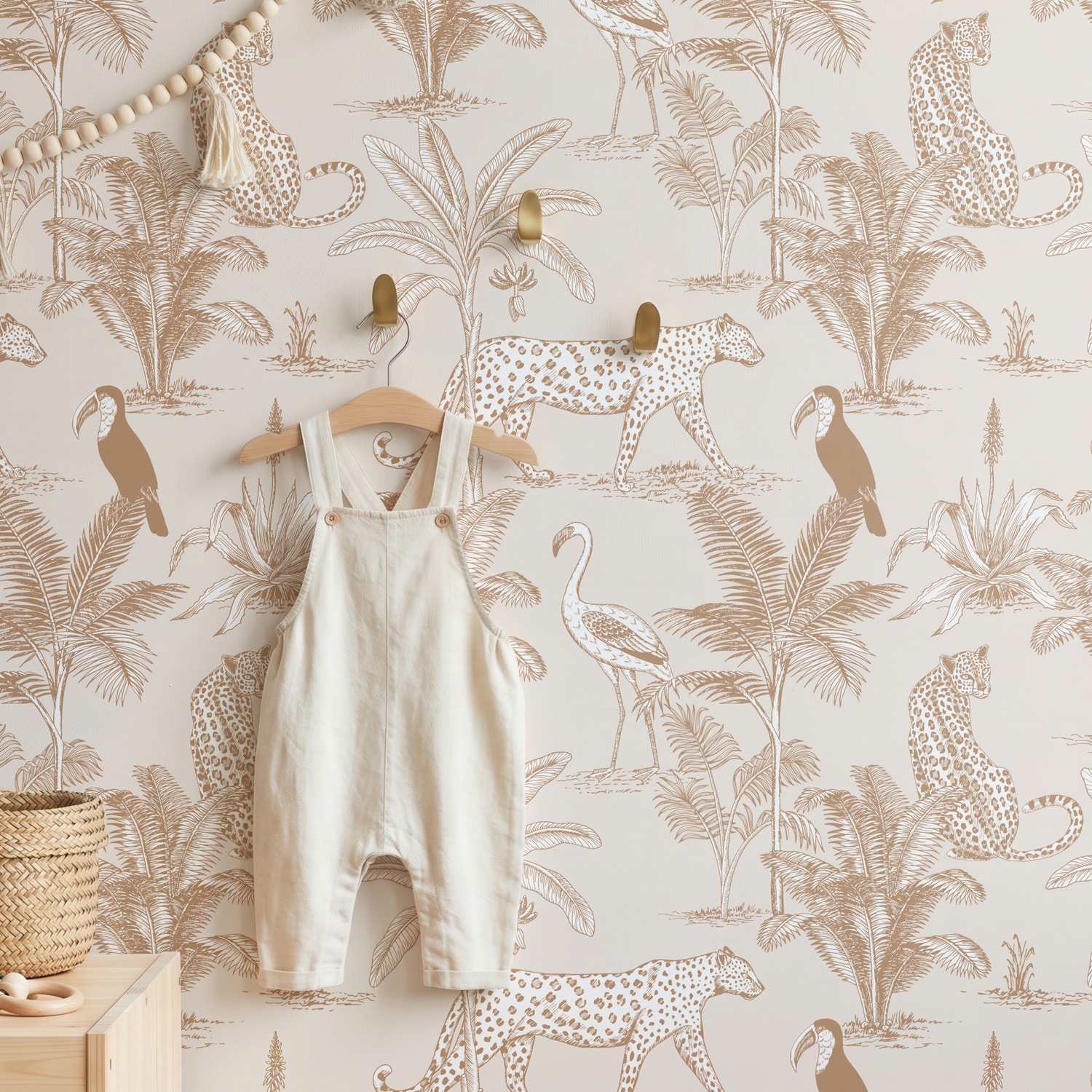 Behang Jungle Beige