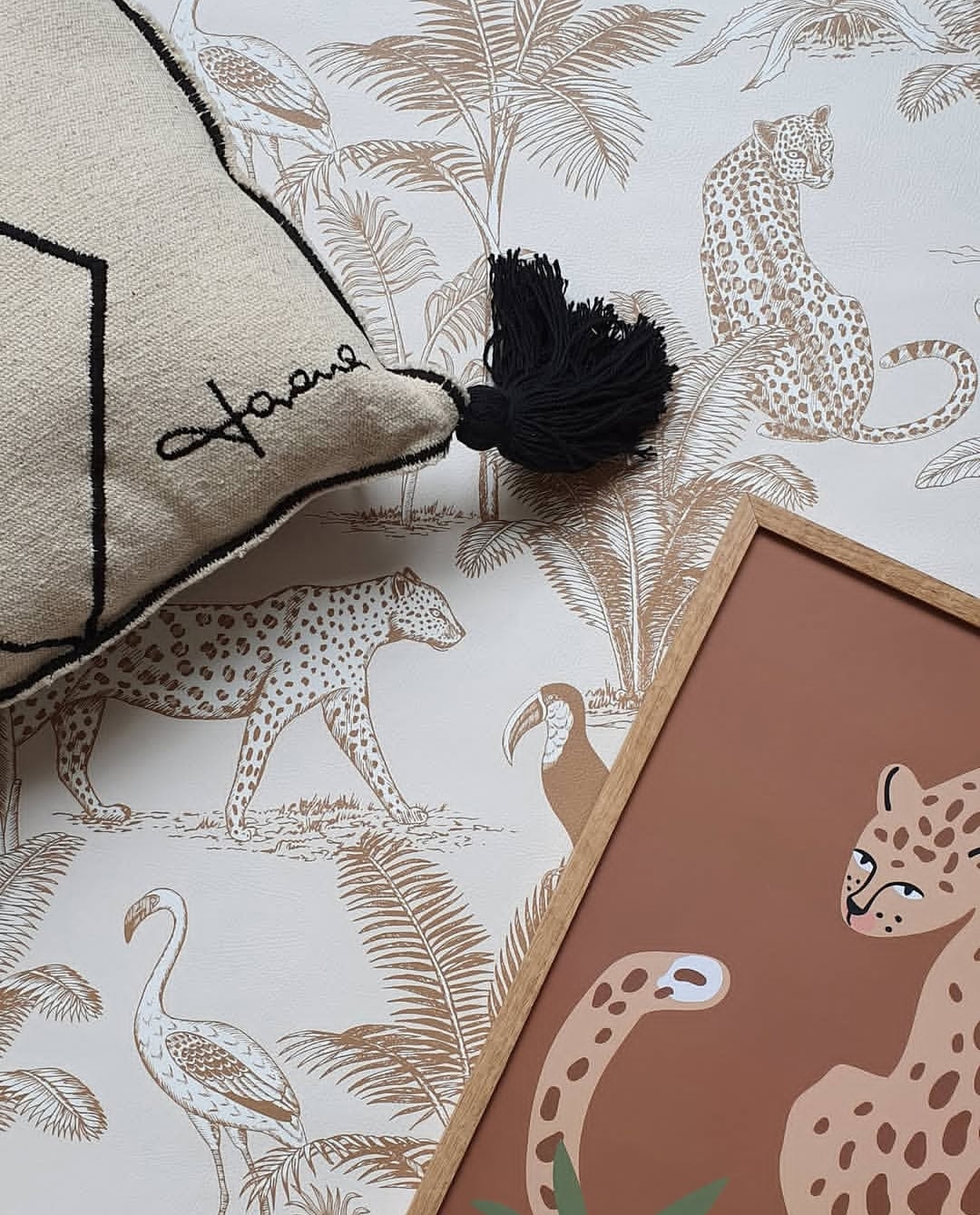 Behang Jungle Beige - Afbeelding 3