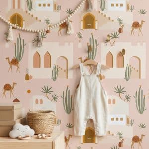 Behang Oasis Pink