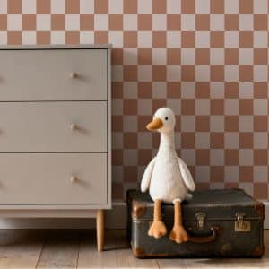 Behang Brown Checkers