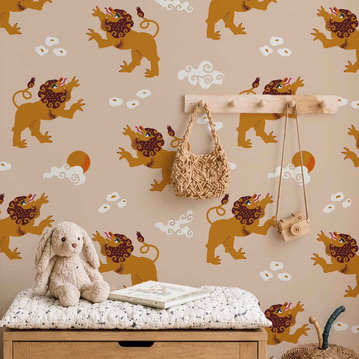 Behang Flying Lions